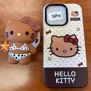 Hello Kitty iPhone 16 Pro case w/ MagSafe pop grip.